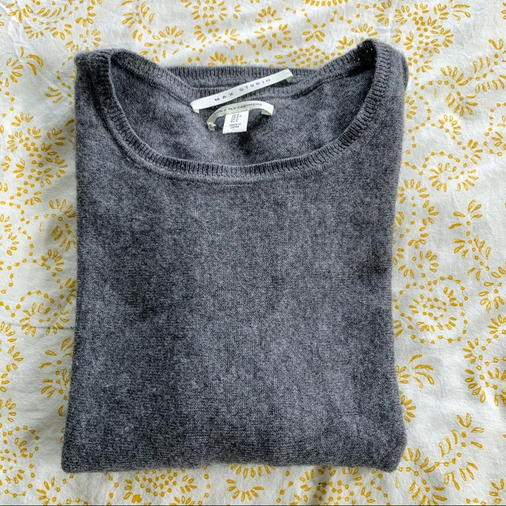 Gray cashmere sweater
